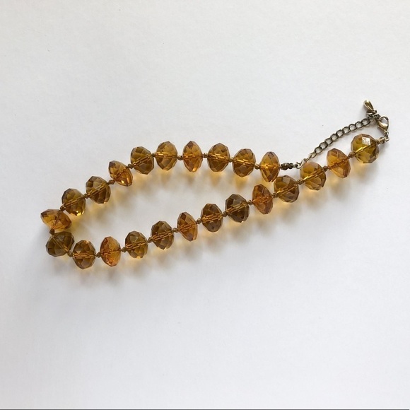 Faux Amber Glass Bead Necklace - Picture 5 of 6